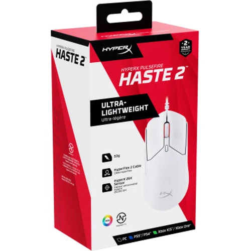 Мышь HyperX Pulsefire Haste 2 USB White (6N0A8AA) фото 8