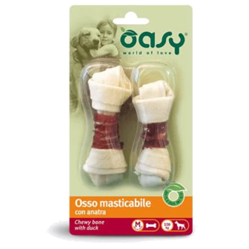 Лакомство для собак OASY DOG Chewy Bone утка M 2 шт. 54 г (8053017341026)