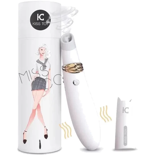 Вакуумный стимулятор с вибрацией KisToy Miss CC White