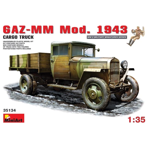 Сборная модель MiniArt Грузовой автомобиль ГАЗ-ММ (модель 1943г.) (MA35134)