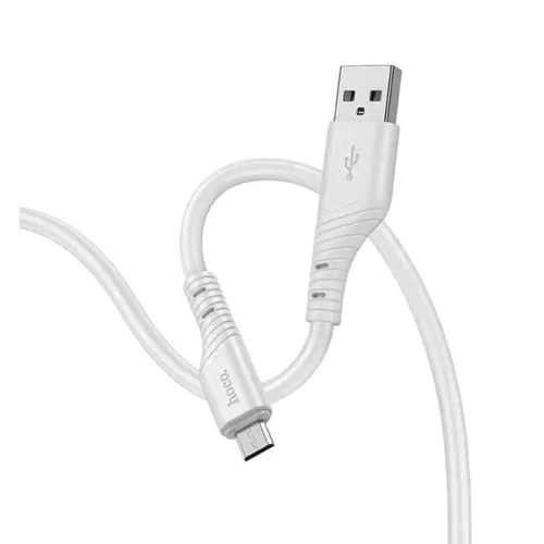 Кабель Hoco USB Cable to MicroUSB X97 Crystal 2.4A 1m Light Gray: Длина 1 м