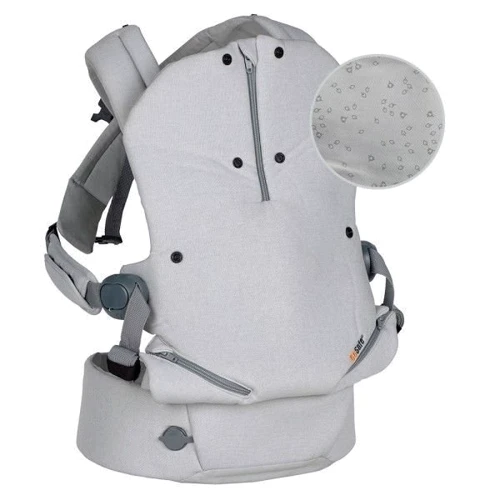 Кенгуру-переноска BeSafe Haven Premium Stone, светло-серый (11009565-StonePLeaf)