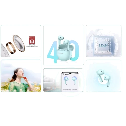 Наушники Honor Earbuds X7 Cyan фото 5