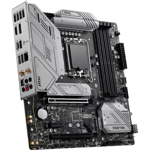 MSI MAG B760M MORTAR WIFI DDR4: Разъемы на плате USB Type-C, USB 3.2 Gen 1, USB 2.0, SATA 3.0, M.2, PCI Express x1