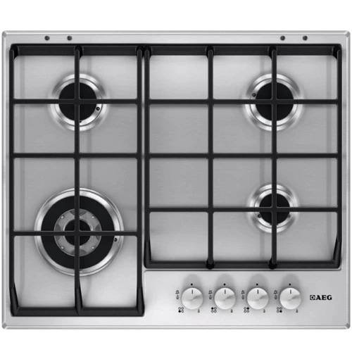 Варочная поверхность газовая AEG HG654550SM: Расположение панели спереди