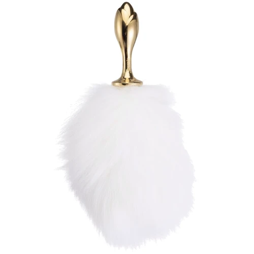 Анальна пробка Кролячий хвіст LOCKINK SEVANDA White Bunny-Tail Anal Rose-shape Plug