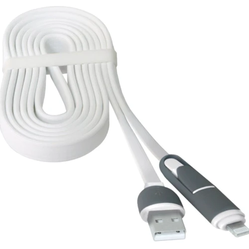 Кабель Defender USB Cable to Lightning/microUSB 1m White (87493) фото 3