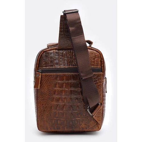 Мужская сумка-слинг Keizer коричневая (K13609br-brown): Страна производитель Тайвань