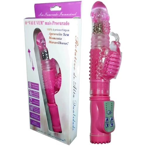 Вибратор с ротацией возвратно-поступательным движением Boss Series - Krolik Pink, BS2600102