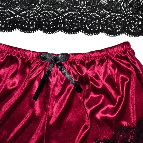 Эротический комплект NDS 6806-4 Black/Burgundy S/M (23851)