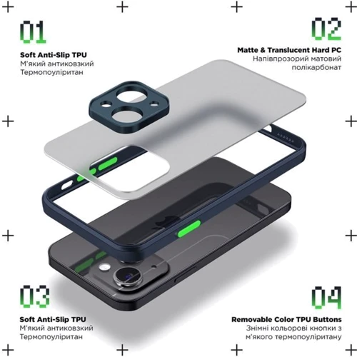 Чехол для телефонов ArmorStandart Frosted Matte Navy Blue for Tecno Spark Go 2023 (BF7) (ARM72395): Совместимость Tecno Spark Go 2023 (BF7)