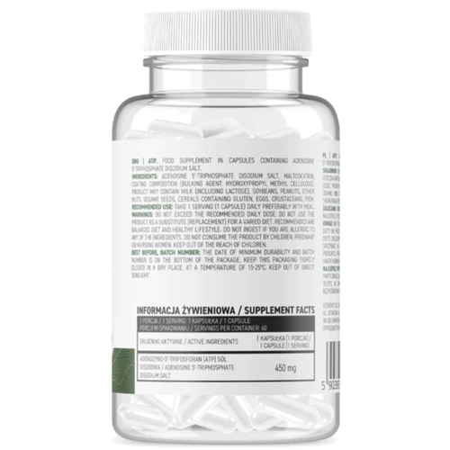 Аденозинтрифосфат OstroVit ATP 60 caps / 60 servings: Тип Энергетики