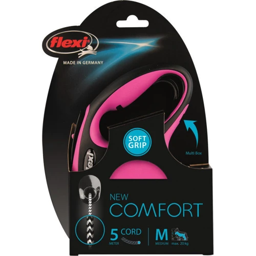 Поводок-рулетка Flexi New Comfort M до 20 кг 5 м розовый (4000498028919) фото 4