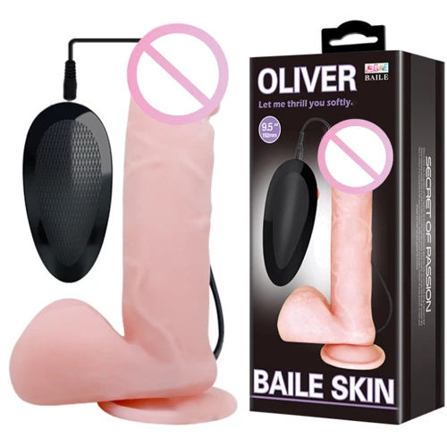 Реалистичный вибратор LYBAILE Oliver 9,5 "Vibrating Dildo Flesh