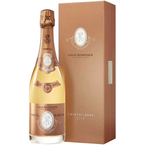 Шампанське Louis Roederer Cristal Rose Vintage 2014 Gift Box рожевий брют 12% 0.75 л (VTS1003148