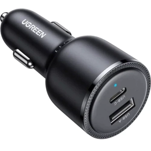 Зарядний пристрій Ugreen Car Charger EC701 USB+USB-C 63W Black (35023): Кабель в комплекті отсутствует