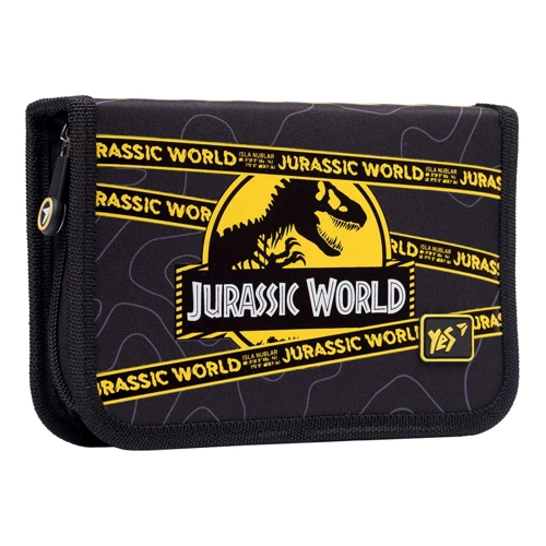 Пенал твердый YES одинарный без клапана HP-02 Dangerous Dino, черный (533084)