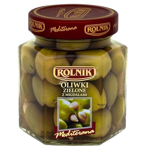 Оливки зеленые с миндалем Rolnik Mediterana 280 г (5900919012970)