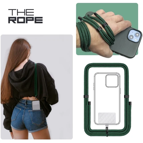 Ремешок для смартфона ArmorStandart Rope Black Pine with Clear holder (ARM67206) фото 4