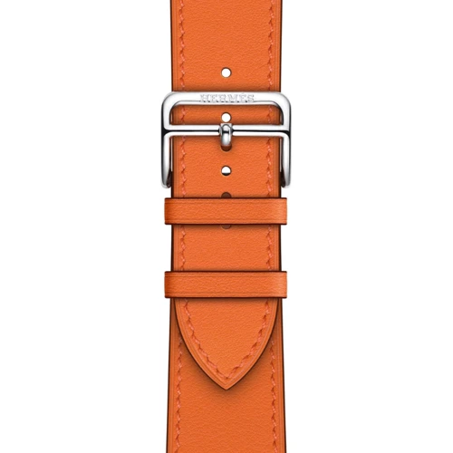 Аксесуар для Watch Apple Hermes Single Tour Swift Leather Orange (MXTM2) для Apple Watch 38/40/41mm: Сумісність Apple Watch 41mm, Apple Watch 40mm, Apple Watch 38mm