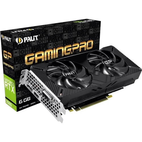 Відеокарта Palit GeForce RTX 2060 Gaming Pro 6GB (NE62060018J9-1062A): Обсяг пам'яті, Гб 6