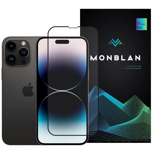 Защитное стекло для iPhone Monblan Tempered Glass Anti Static Black for iPhone 14 Pro