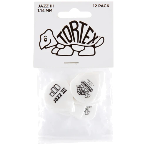 Медиатор Набор медиаторов DUNLOP 478P1.14 TORTEX WHITE JAZZ III PLAYERS PACK 1.14: Тип Медиатор