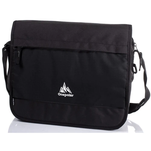 Мужская сумка почтальонка Onepolar черная (W5004-black)