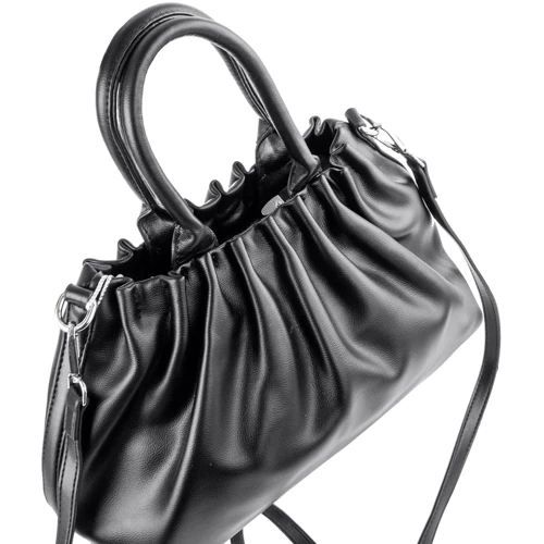 Женская сумка тоут Valiria Fashion черная (ODAB-808-black): Тип ручки Со съемным ремнем, С двумя ручками, Плечевой ремень, Короткая ручка