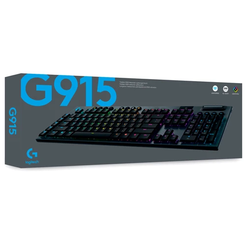 Клавиатура Logitech G915 Lightspeed RGB Wireless GL Tactile UA Black (920-008910): Тип клавиатуры игровая