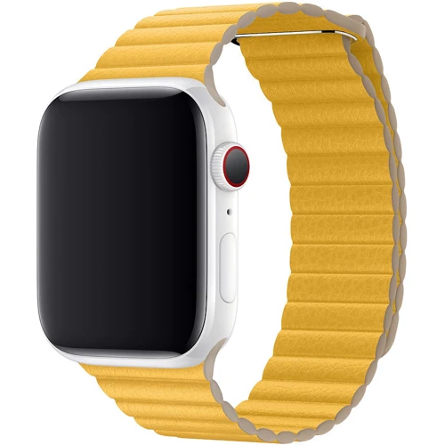 Аксесуар для Watch Apple Leather Loop Band Meyer Lemon Medium (MXAD2) for Apple Watch 42/44mm: Виробник Apple