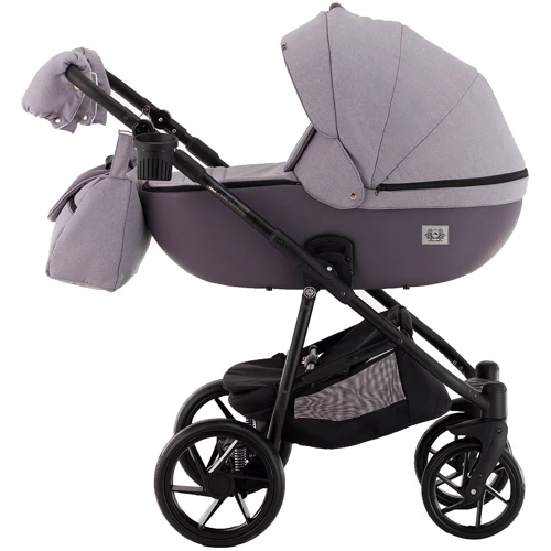 Коляска 2 в 1 Adamex Hybryd Plus BR228 серый - сиреневая кожа (выдавленная точка) (623682): Количество блоков 1