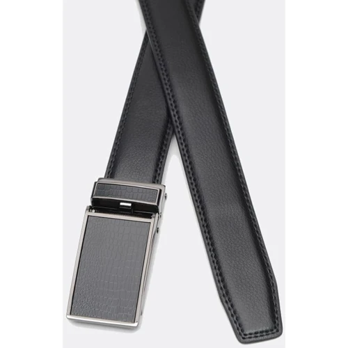 Чоловічий ремінь Borsa Leather чорний (C133-0277-1): Стать Чоловік