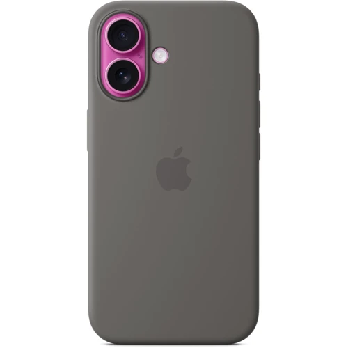 Чехол для iPhone Apple for iPhone 16 Silicone Case with MagSafe Stone Gray (MYY33) : Материалы Силикон