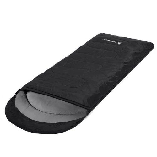Спальний мішок Springos 2 в 1 CS0042 +8 ...+20 °C R Black/Grey: Довжина 210 см