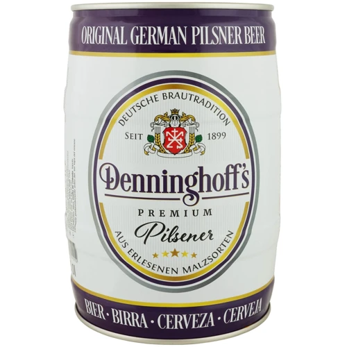 Пиво Denninghoff's Pilsener светлое фильтрованное 4.9 % 5 л (FSH_4260423410152)