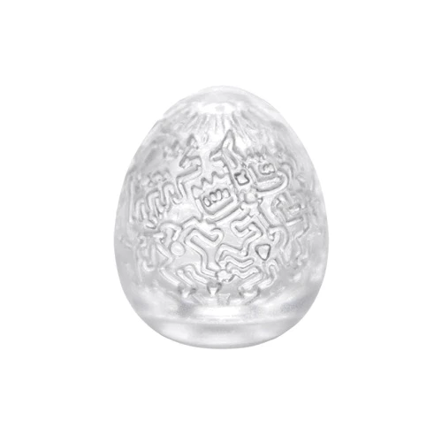 Мастурбатор-яичко Tenga Keith Haring Party Egg White/Chrome OS