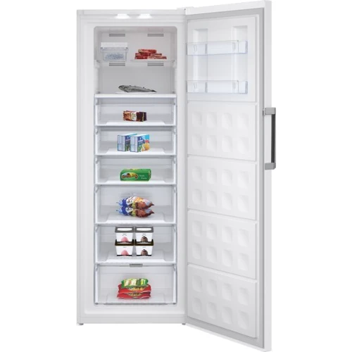 Морозильна камера Beko RFNE448E35W: Особливості Эко режим, Сигнализация открытой двери, Перенавешиваемые двери, Защита от детей