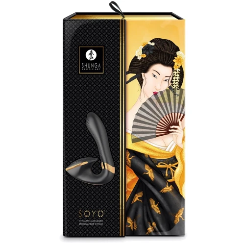 Вагинально-клиторальный вибратор Shunga Soyo Black