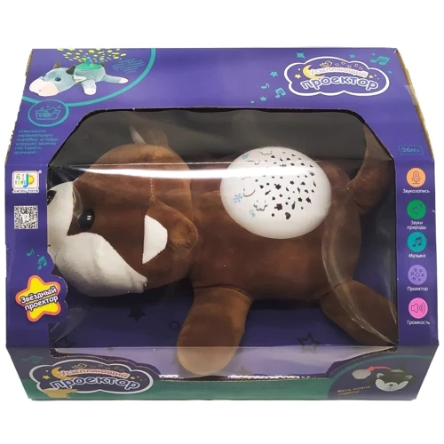 Ночник Bambi мягкий с проектором JD-9907 Свет Звук (JD-9907C(Dog)): Особенности Регулируемая громкость, звуковое сопровождение, с проекцией
