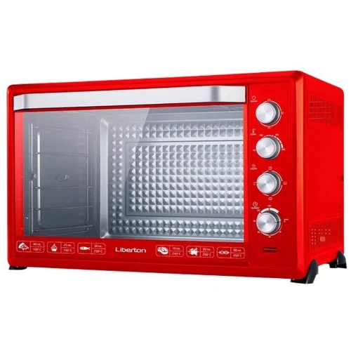 Электродуховка настольная Liberton LEO-1000 Red: Размеры 75.2 x 44x 45 см