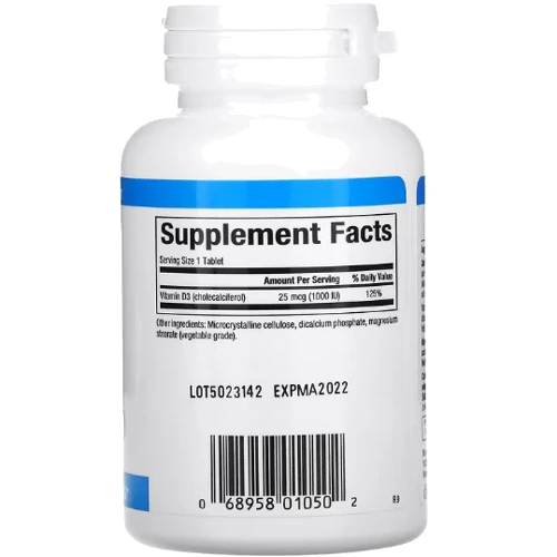 Natural Factors Vitamin D3 Вітамін D3 1000 МО 90 таблеток: Тип Витамин D
