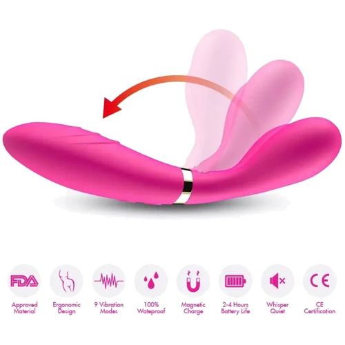 Двусторонний вибростимулятор BOSS Dual-head Massager Y-Wand Pink (BS5200026-1)