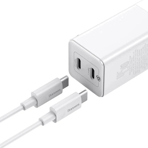 Зарядний пристрій Baseus USB-C Wall Charger GaN2 45W White with USB-C Cable (CCGAN-M02): Особливості Швидка зарядка, USB-C