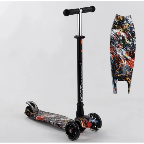 Детский самокат Best Scooter Maxi A 25779/779-1542 Черный принт