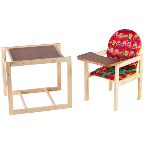 Стульчик- трансформер Наталка Зайчик люкс eko красный ( big minions) (623103)