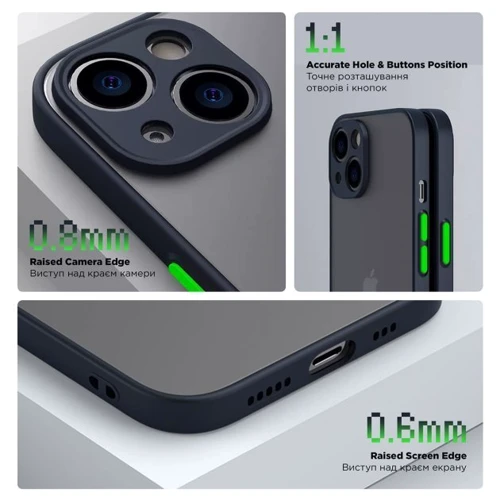 Чехол для телефонов ArmorStandart Frosted Matte Navy Blue for Tecno Spark 10 Pro (KI7) (ARM70500): Тип накладка на заднюю часть