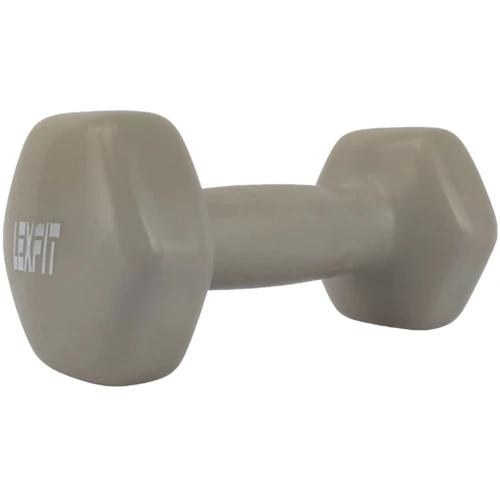 Гантель LEXFIT сталева з вініловим покриттям 2 кг сіра (LKDB-505-2)