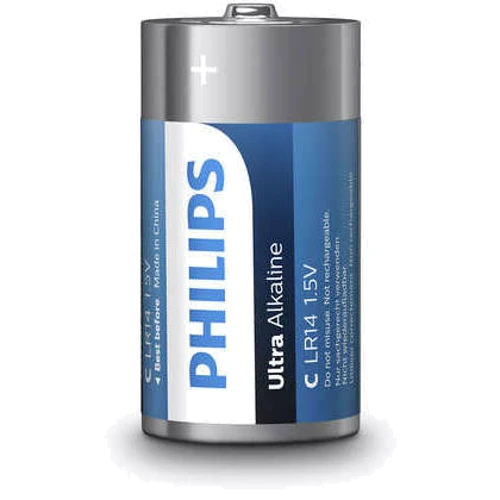 Philips C bat Alkaline 2шт Ultra Alkaline (LR14E2B/10) фото 1