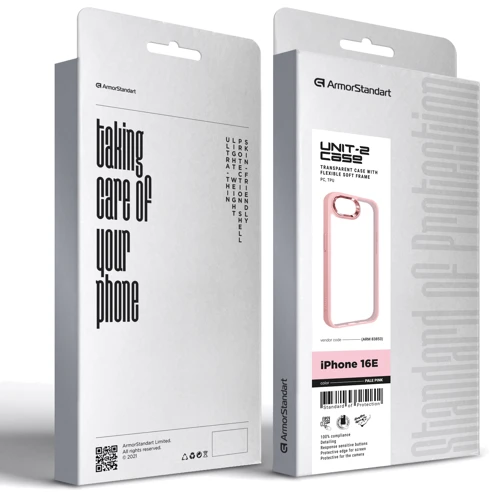 Чехол для iPhone ArmorStandart UNIT2 Case Pale Pink for iPhone 16e (ARM83853): Тип аксессуара чехол